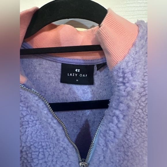 Lazy Oaf Pastel Panel Color Block Fleece Size M - Picture 6 of 9